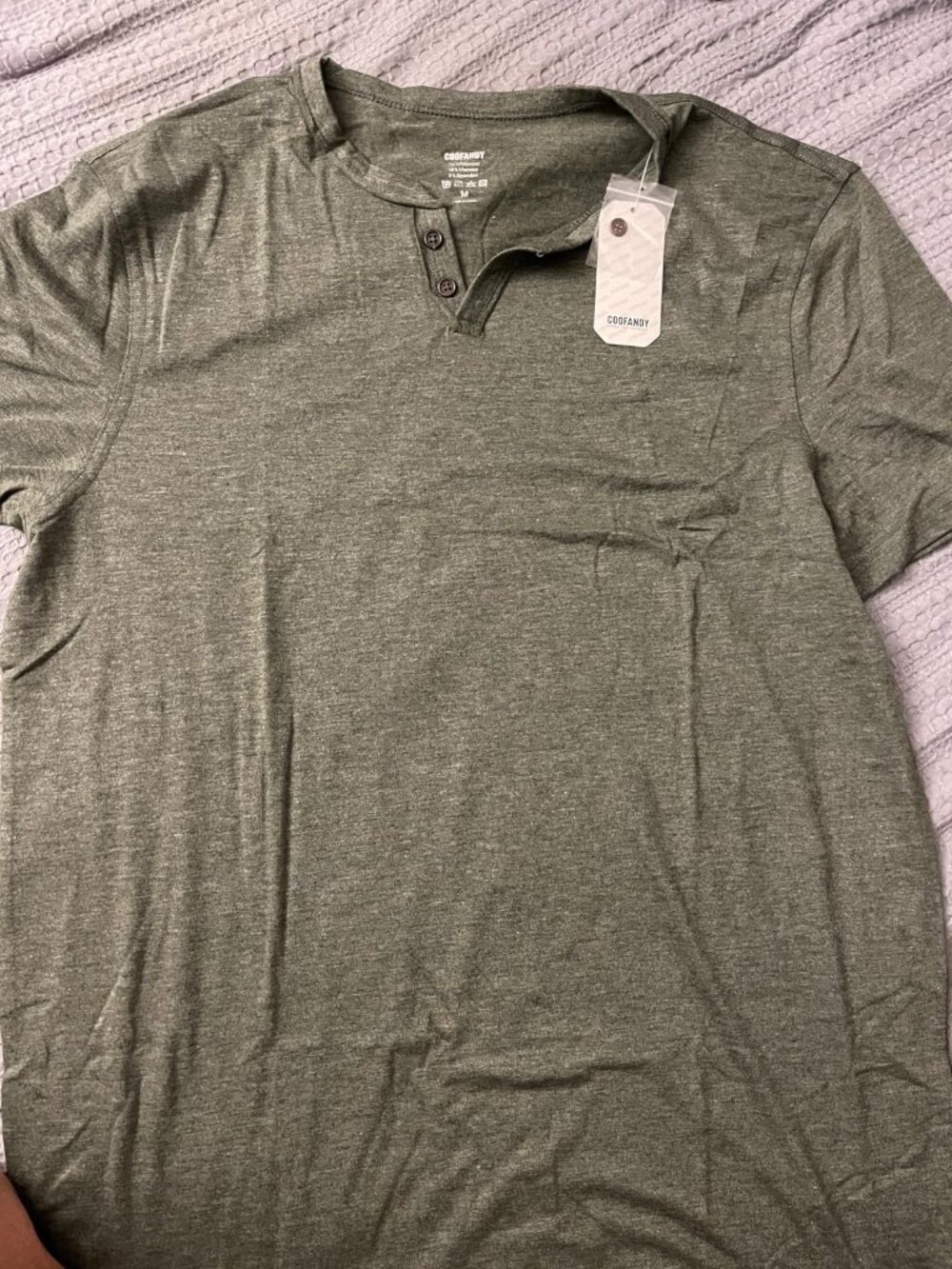 Men's coofandy grey casual soft tshirt